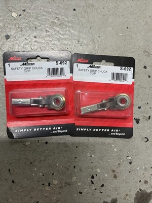 2 Pack Milton S-692 Safety Grip Clip Air Chuck New