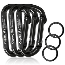 Carabiner Clip - Heavy Duty Carabiners 800lbs-13KN 2922 lbs Carabeaner D Ri...
