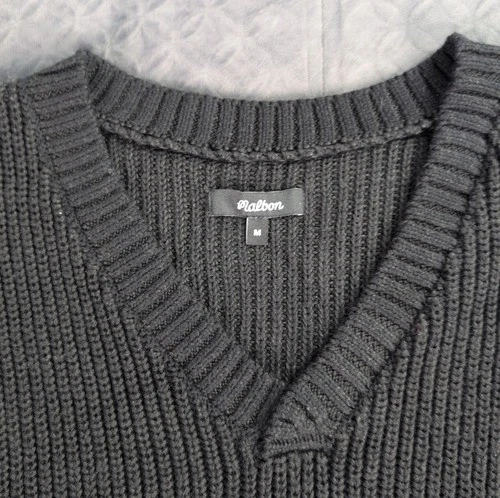 Malbon Golf Sweater Vest Knit Sleeveless Black Embroidered V Neck Men Medium image 4