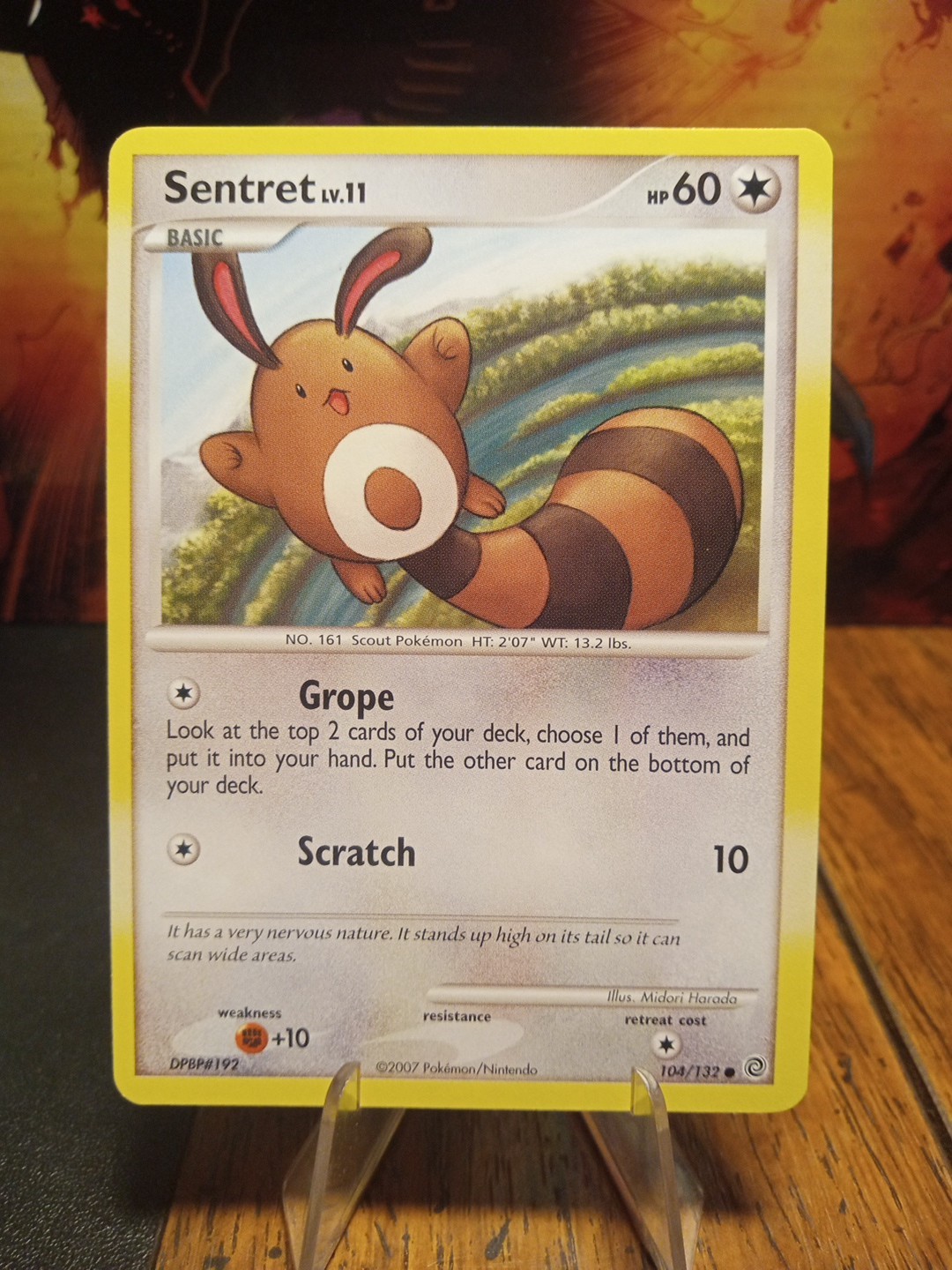 2007 Pokemon Secret Wonders Sentret #104 Extremely LP+