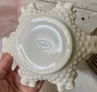 Vintage Fenton Milk Glass Hobnail Small Ruffles Trinket Dish EUC
