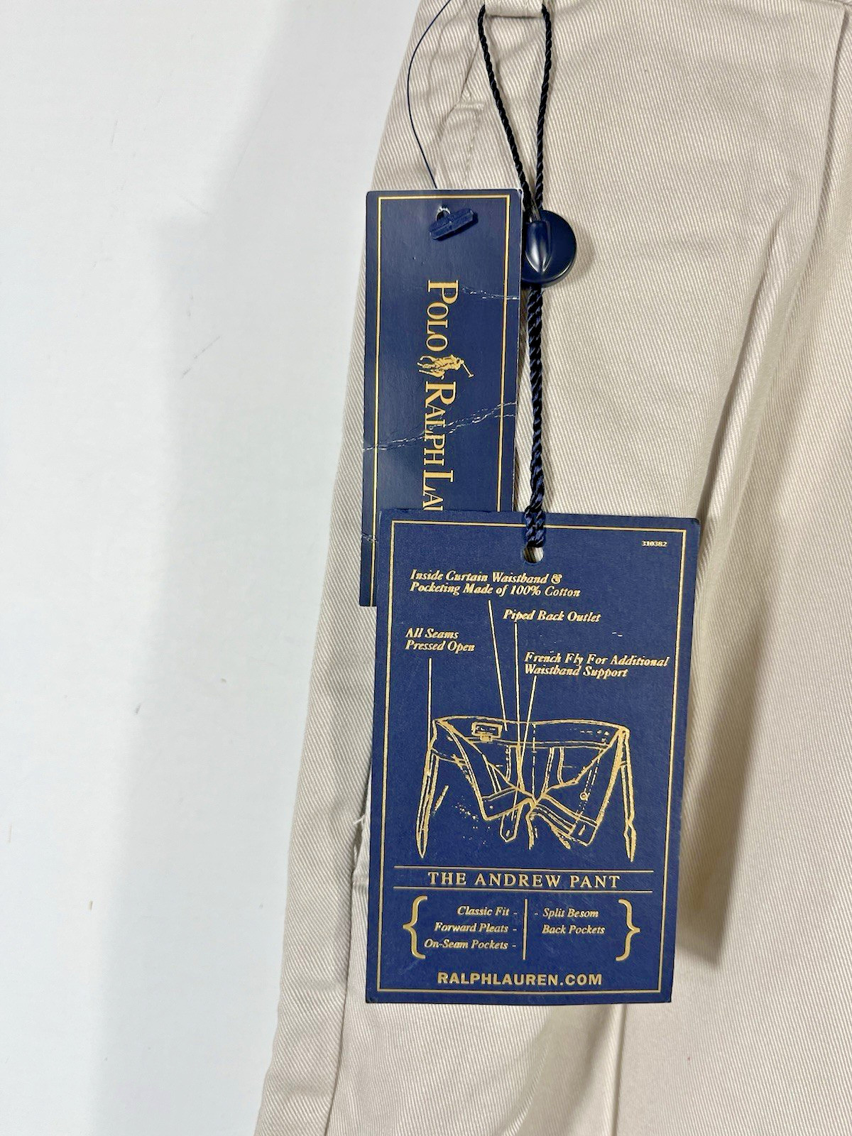 Polo Ralph Lauren Chino Pants Khaki Dress Big Andrew Pant Size 44x34 44Bx34 NEW thumbnail 4