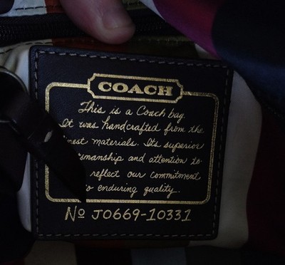 Coach MEDIUM 10331 65th Anniversary Mandy Vintage Cognac Leather