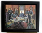 Lg Size Framed Civil War Print, Mort Kunstler GODS & GENERALS Council of War Lee
