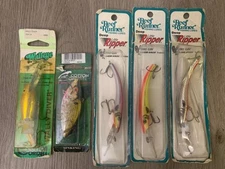 Reef Runner Little Ripper and Cotton Cordell Fishing Lures - Lot of 5