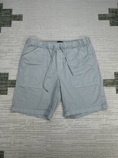 Vince Garment Dye Canvas Shorts Mens Large Gray Cotton High Rise Drawstring