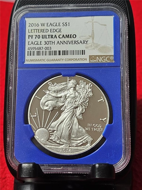 2016-W Silver Eagle Dollar ASE NGC PF 70UC 30th ANNIVERSARY LETTERED EDGE#T3630