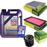 Inspektionspaket 5L Liqui Moly 5W-40 FüR Nissan Note 1.6 NV200 Evalia Micra C+C