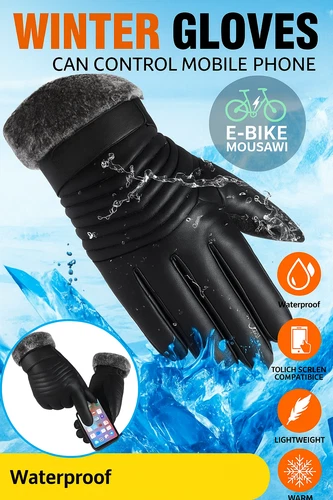 Winter Handschuhe Damen Herren Fahrrad Thermo Handschuhe Wasserdicht Touchscreen