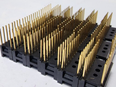 #ad 16pcs old gold plate 1987 connectors w 288 pins for recovery scrap recycling $29.00