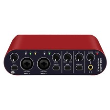 Small Driverless Mixer Digital Effects External Sound Card Connected to