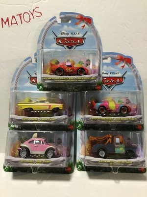 Lot Of 5 Disney Pixar Cars Easter edition Ramone, Mater, Buggy & McQueen BN