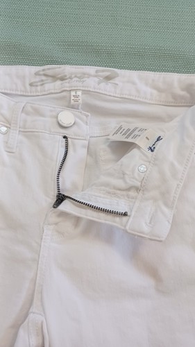 Seven 7 weiße Denim Skinny Jeans Damengröße 6 dehnbar abgeschnittener Saum Unterteil - Bild 5 von 24