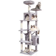 Cat Tree For Indoor Cats, 72" Cat Tower With 2 Cat Condos, Sisal Scratching Post