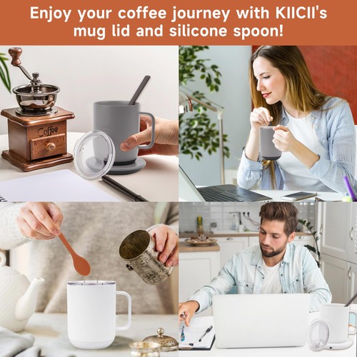 1 Pack 14oz Ember Mug Replacement Lid with 1 Pack Silicone Coffee Spoon, Set ... - 第 6/7 張圖片