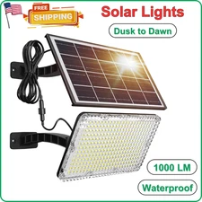 1000 Lumens 299 LED Solar Lights Outdoor Bright Solar Dusk to Dawn Light 4000mAh