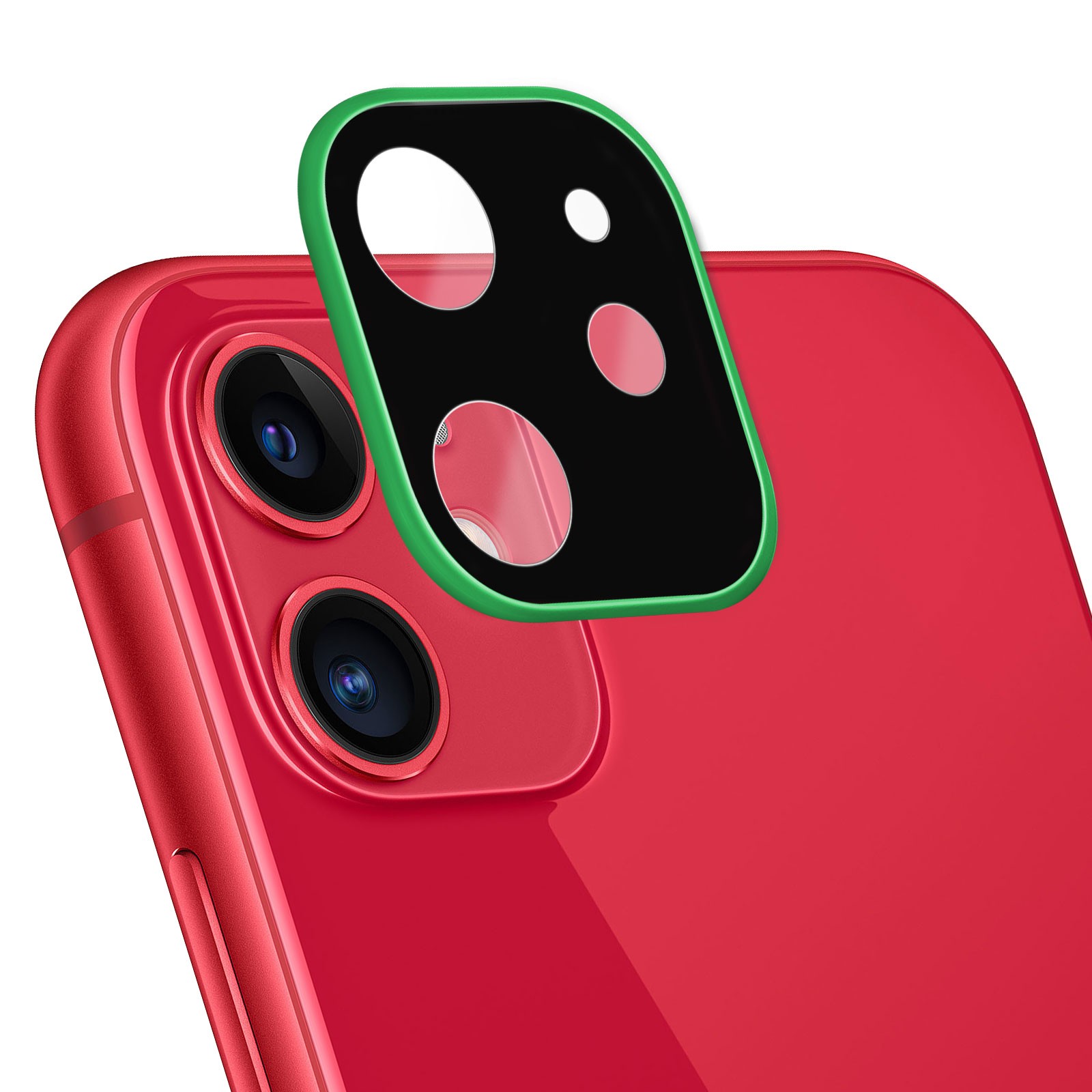 Verre de protection caméra iPhone 11 anti-rayure 9H vert