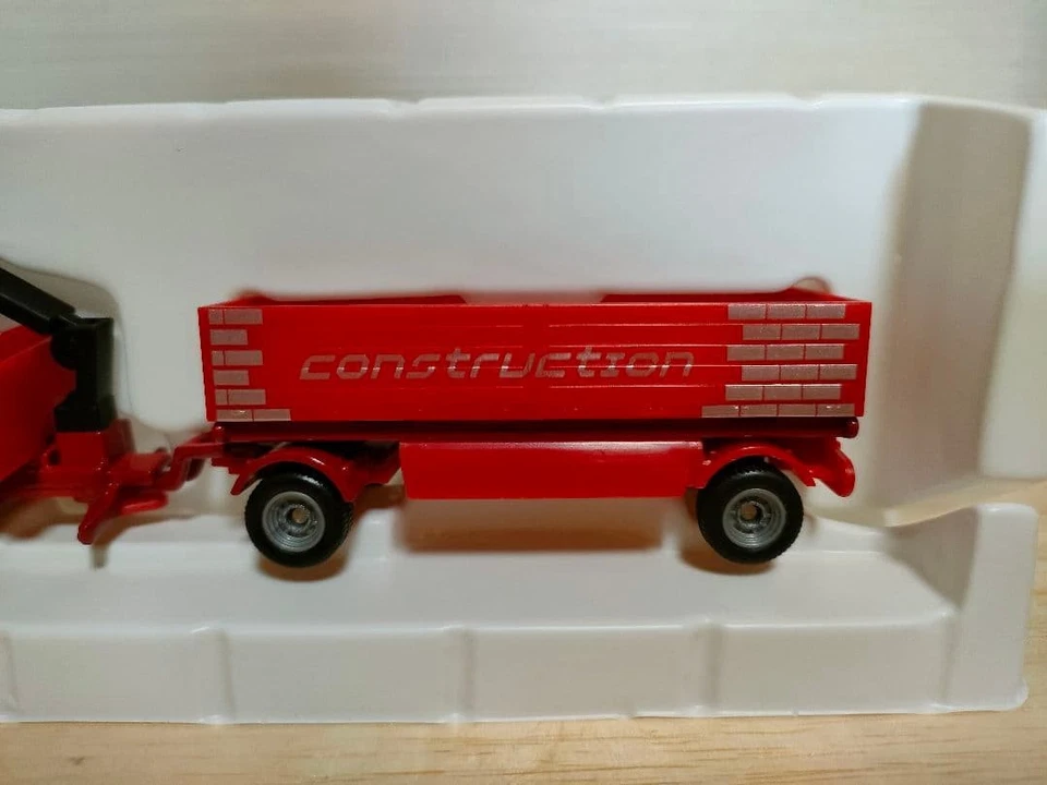 Siku Baustoff-LKW with Trailer Red Yellow 1 87 Scale Collectible Model - Image 4 of 4