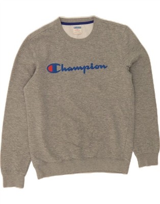 CHAMPION Herren Grafik Sweatshirt Pullover Small Grau DA40