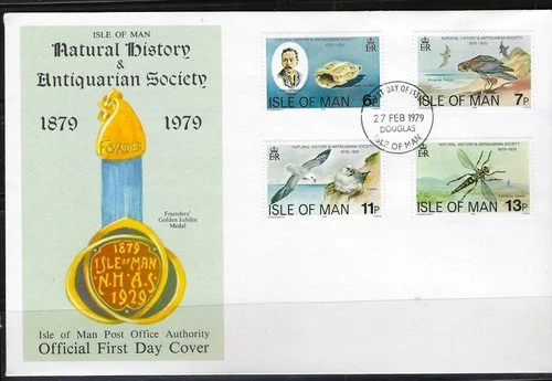 1¢ WONDER'S ~ ISLE OF MAN FDC NATURAL HISTORY & ANTIQUARIAN SOCIETY C/S 79- F184