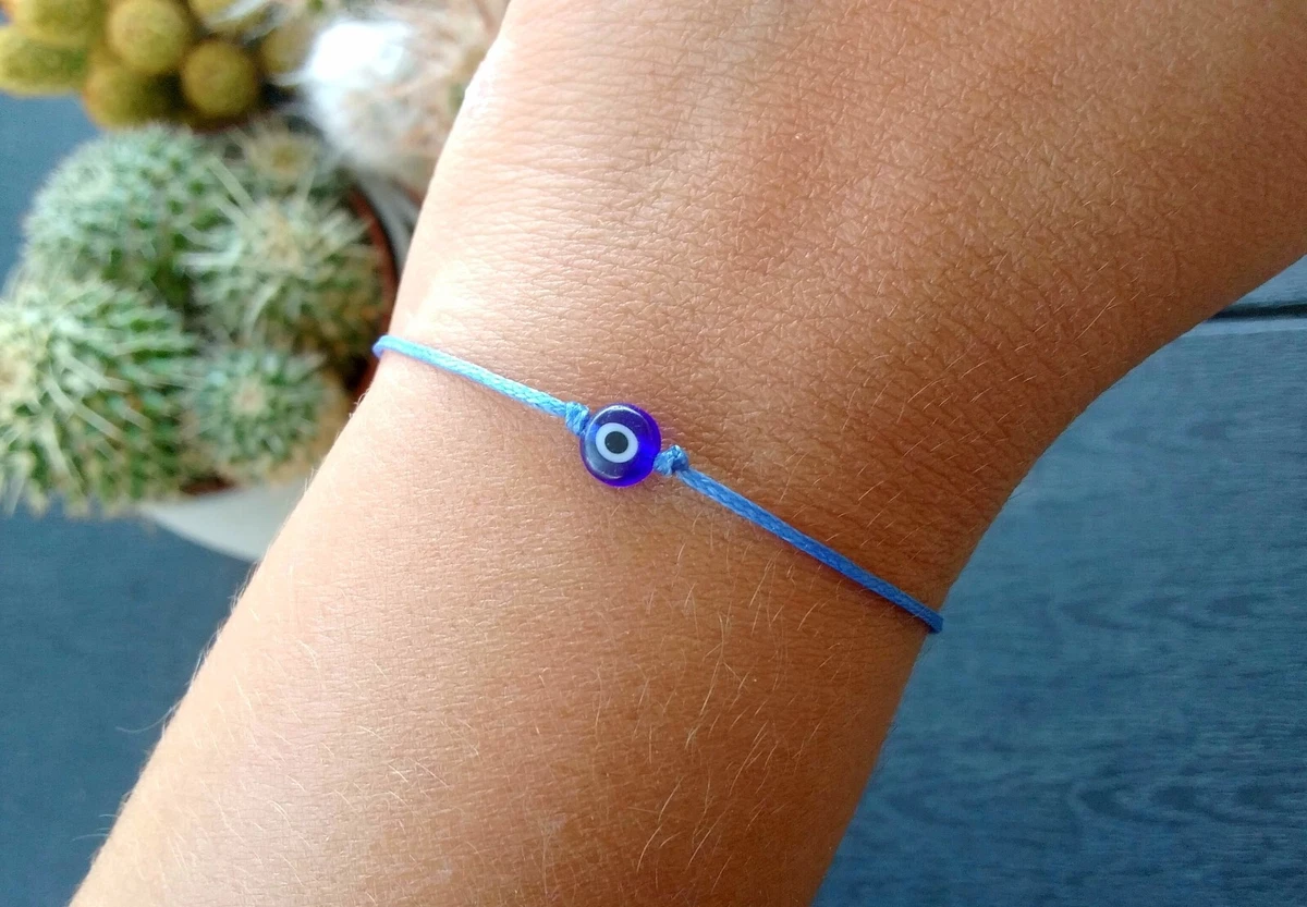 Evil eye string bracelet cheap