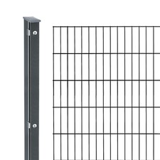 Gartenzaun Metall Set 18 Meter Höhe: 805 mm anthrazit Doppelstabgitter Zaun