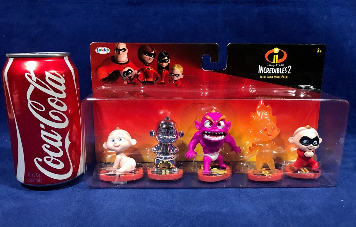 NEW Incredibles 2 JACK-JACK MULTIPACK 5-Pack Figures - FIRE Metal