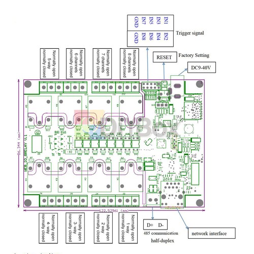 NC-1000 Ethernet RJ45 TCP/IP Remote Control Board 8 Channel Relay Net Controller - Picture 22 of 25