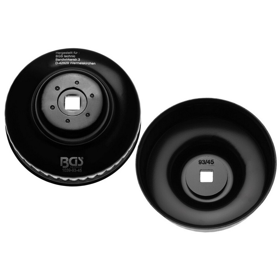 chiave a tazza tappo filtro olio 93mm x p45 - codice bgs1039-93-45 BGS officina