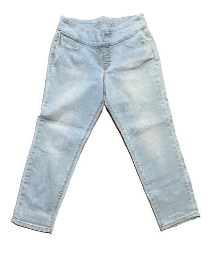 JAG JEANS Damen Denim Stretch High Rise Slim Ankle Hellblau Pull On Sehr guter Zustand