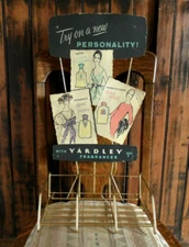 orig. 1950's-60's YARDLEY Of LONDON **Metal/Cardboard Perfume Store Display**