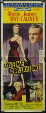 LOVE ME OR LEAVE ME 1955 ORIGINAL 14X36 MOVIE POSTER DORIS DAY JAMES CAGNEY 