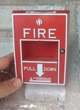 LOT OF 5 Siemens MS-51 Non-Coded Fire Alarm Pull Stations Cerberus pyrotronics 