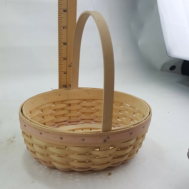 Longaberger Woodsman Basket With Handle 2002 Edition Handwoven Dresden