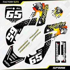White Spark Racing Graphics Kit fit 01-21 Suzuki Rm65 Decal Sticker set RM 65