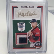 Maxwell Clark Max 2022 Panini USA  Stars & Stripes Gold Ink Patch Auto #/25