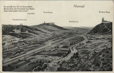 Old postcard postcard greeting from the Maintal GERMANY (1108547)