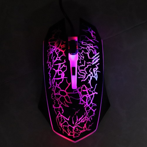 Wired Mouse Black USB Port Gaming Office Business Luminous Optical Computer Fit - Picture 20 of 22