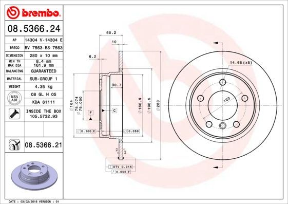 BREMBO Bremsscheiben für BMW 3er Cabriolet Coupe Touring 90-06 - Bild 6