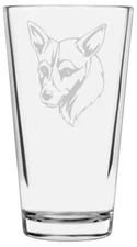 Norwegian Lundehund Dog Themed Etched All Purpose 16oz Pint Glass