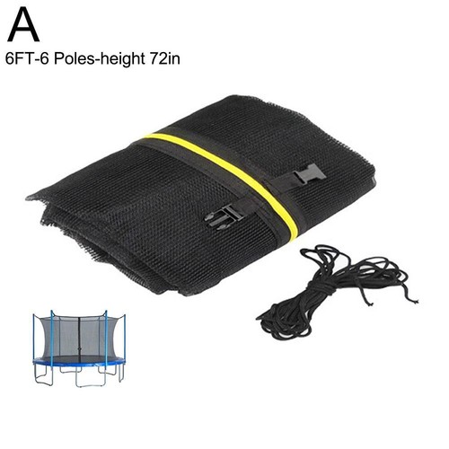 Red de seguridad para trampolín de 6 pies con 6 postes y sendero de nailon para protección de cama X8 GTR8 - Imagen 8 de 11