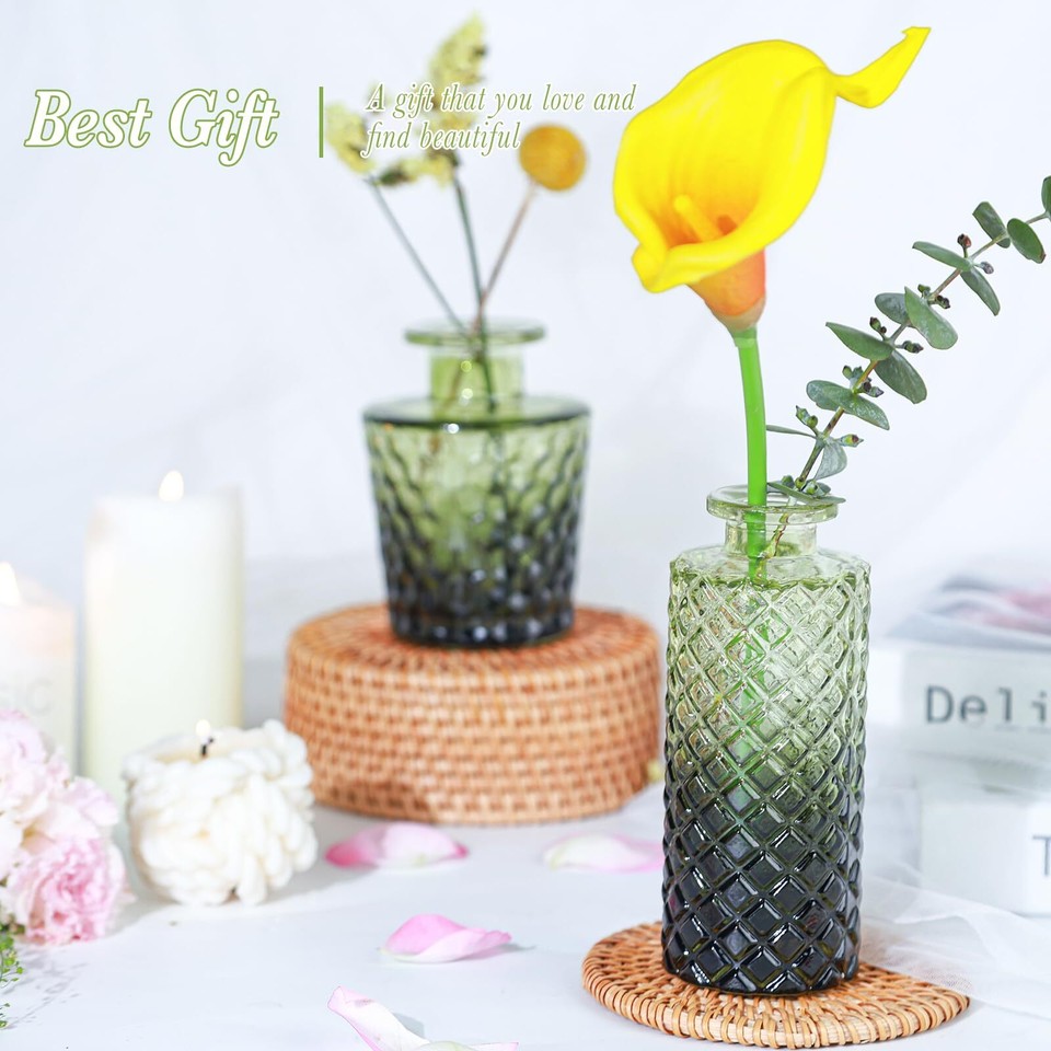 Glass Bud Vases Set of 12 Mini Flower Vases for Centerpieces Small