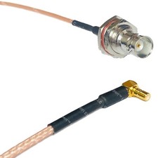RG316 BNC FEMALE BIG BULKHEAD to SSMB Male Angle RF Cable Rapid-SHIP LOT