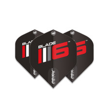 Winmau Prism Delta Standard Dart Flight - Black Blade 6 Logo