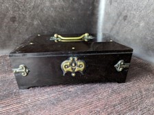 Soviet USSR Mechanical Music Box Jewellery Black Vintage