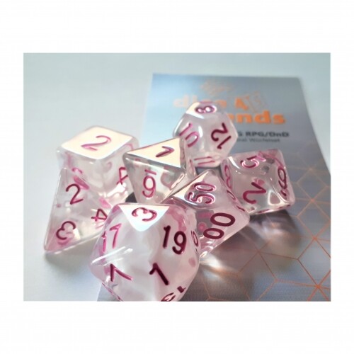 Juego De Dados Transparente - Princesa Rosa (7) - Imagen 1 de 1