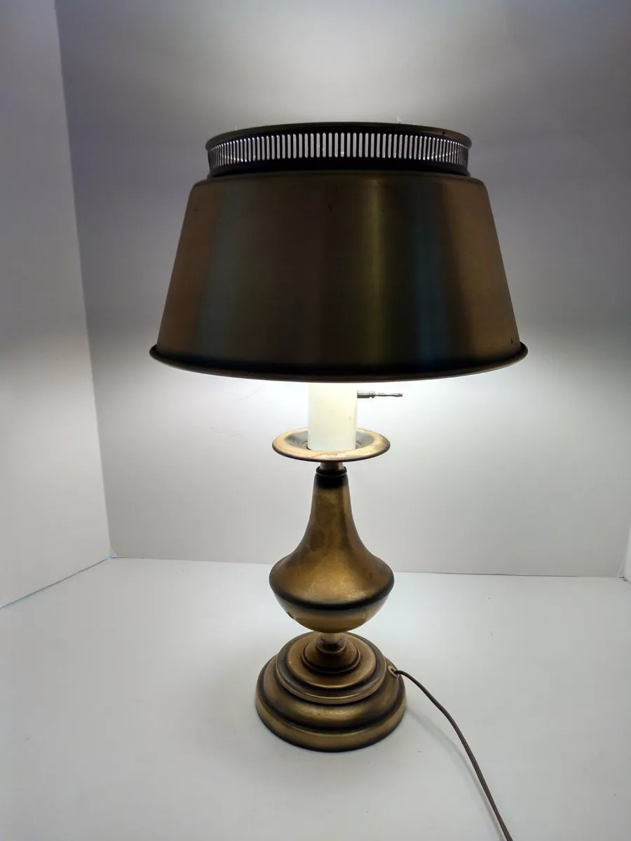 VIntage Brass Table Lamp Underwriters Laboratory Portable Lamp E 20773