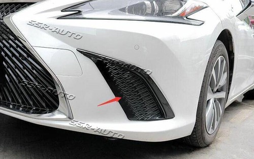 For Lexus ES250 300h 350 2019-2022 Glossy Black Front Fog Light Lamp Cover Trim - Picture 8 of 11
