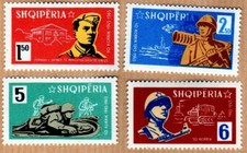 Albania 1963 MNH Mi 753/756 Anniv 20th of the ‭Albanian People's army