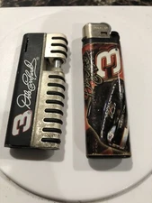 2 - Dale EARNHARDT #3  Lighters .. One Disposable & One Refillable .. Used